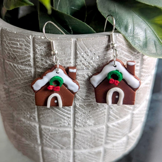 Gingerbread House Earrings